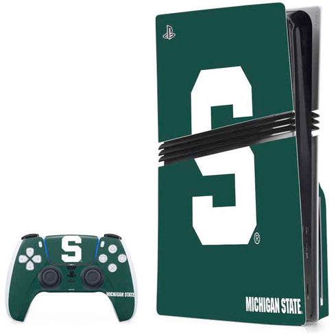 Michigan State University Spartans S PS5 Pro Disk Bundle  Skin